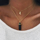 Double Moon Necklace