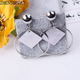 Geometric Round Earrings