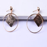 Geometric Round Earrings