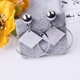 Geometric Round Earrings