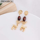 Deer Drop Earrings