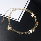 Gold Ribbon Anklet Necklace